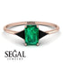 Emerald Cut Emerald With Triangles Ring - Remi No. 35 image 4