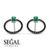 Emerald Cut Circle Emerald Earrings - Oaklyn No. 36 image 10