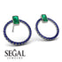 Emerald Cut Circle Emerald Earrings - Oaklyn No. 66 image 2