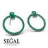 Emerald Cut Circle Emerald Earrings - Oaklyn No. 21 image 2