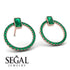 Emerald Cut Circle Emerald Earrings - Oaklyn No. 20 image 2