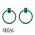 Emerald Cut Circle Emerald Earrings - Oaklyn No. 20 image 3