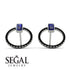 Emerald Cut Circle Sapphire Earrings - Oaklyn No. 45 image 10