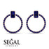 Emerald Cut Circle Sapphire Earrings - Oaklyn No. 74 image 3