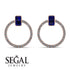 Emerald Cut Circle Sapphire Earrings - Oaklyn No. 14 image 3