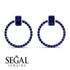 Emerald Cut Circle Sapphire Earrings - Oaklyn No. 75 image 3