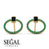 Emerald Cut Circle Black Diamond Earrings - Oaklyn No. 22 image 10