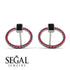 Emerald Cut Circle Black Diamond Earrings - Oaklyn No. 54 image 10