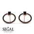 Emerald Cut Circle Black Diamond Earrings - Oaklyn No. 38 image 10