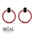 Emerald Cut Circle Black Diamond Earrings - Oaklyn No. 53 image 3