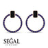 Emerald Cut Circle Black Diamond Earrings - Oaklyn No. 68 image 3