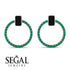 Emerald Cut Circle Black Diamond Earrings - Oaklyn No. 24 image 3