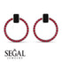 Emerald Cut Circle Black Diamond Earrings - Oaklyn No. 54 image 3
