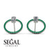 Emerald Cut Circle Diamond Earrings - Oaklyn No. 18 image 10