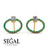 Emerald Cut Circle Diamond Earrings - Oaklyn No. 16 image 10