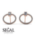 Emerald Cut Circle Diamond Earrings - Oaklyn No. 2 image 10