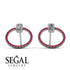 Emerald Cut Circle Diamond Earrings - Oaklyn No. 48 image 10