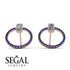 Emerald Cut Circle Diamond Earrings - Oaklyn No. 62 image 10