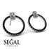 Emerald Cut Circle Diamond Earrings - Oaklyn No. 33 image 2