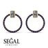 Emerald Cut Circle Diamond Earrings - Oaklyn No. 61 image 3
