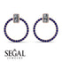 Emerald Cut Circle Diamond Earrings - Oaklyn No. 62 image 3