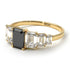 Emerald Cut Black Diamond Geometrical Ring - Briella No. 7 image 4
