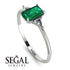 Emerald Cut Emerald With Triangles Ring - Remi No. 6 image 2