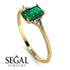 Emerald Cut Emerald With Triangles Ring - Remi No. 4 image 2
