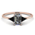 Emerald Cut Diamond With Triangles Ring - Remi No. 32 image 10