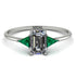 Emerald Cut Diamond With Triangles Ring - Remi No. 18 image 1