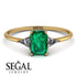 Emerald Cut Emerald With Triangles Ring - Remi No. 4 image 4