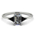 Emerald Cut Diamond With Triangles Ring - Remi No. 33 image 10