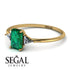 Emerald Cut Emerald With Triangles Ring - Remi No. 4 image 3