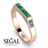 Emerald Cut Thin Emerald Signature Ring - Sara No. 5 image 10
