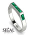 Emerald Cut Thin Emerald Signature Ring - Sara No. 21 image 10