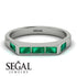 Emerald Cut Thin Emerald Signature Ring - Sara No. 21 image 2