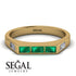 Emerald Cut Thin Emerald Signature Ring - Sara No. 4 image 2