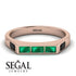 Emerald Cut Thin Emerald Signature Ring - Sara No. 35 image 2