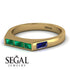 Emerald Cut Thin Emerald Signature Ring - Sara No. 64 image 3