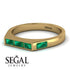 Emerald Cut Thin Emerald Signature Ring - Sara No. 19 image 3