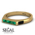 Emerald Cut Thin Emerald Signature Ring - Sara No. 34 image 3