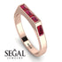 Emerald Cut Thin Ruby Signature Ring - Sara No. 56 image 10