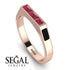 Emerald Cut Thin Ruby Signature Ring - Sara No. 41 image 10