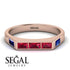 Emerald Cut Thin Ruby Signature Ring - Sara No. 71 image 2