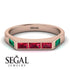 Emerald Cut Thin Ruby Signature Ring - Sara No. 26 image 2