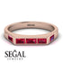 Emerald Cut Thin Ruby Signature Ring - Sara No. 56 image 2