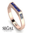 Emerald Cut Thin Sapphire Signature Ring - Sara No. 14 image 10