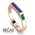 Emerald Cut Thin Sapphire Signature Ring - Sara No. 29 image 10
