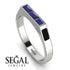 Emerald Cut Thin Sapphire Signature Ring - Sara No. 45 image 10