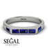 Emerald Cut Thin Sapphire Signature Ring - Sara No. 75 image 2
